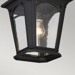 Luminosa Lighting Elstead Bedford 1 Light Small Chain Lantern - Mystic Black Finish, E27 - thumbnail 4