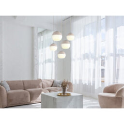 Luminosa Lighting Luminosa Ragusa Cluster Pendant Ceiling Light Matt Sand 5X E27 - thumbnail 2
