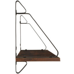 Tectake Wall Shelves Irvine - Set Of 2, Wood & Metal Look, High Load-Capacity  - Industrial Wood Dark, Rustic - thumbnail 8