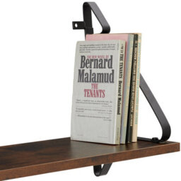Tectake Wall Shelves Irvine - Set Of 2, Wood & Metal Look, High Load-Capacity  - Industrial Wood Dark, Rustic - thumbnail 9