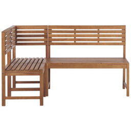 Beliani Balcony Dining Set 4 Seater Treia Acacia Wood Brown - thumbnail 4