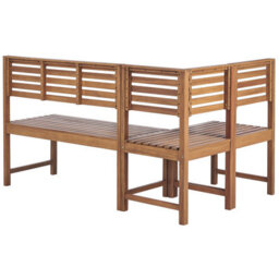 Beliani Balcony Dining Set 4 Seater Treia Acacia Wood Brown - thumbnail 6