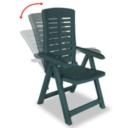 Walplus 3 Piece Bistro Set For Garden, Backyard, Balcony Plastic Green - thumbnail 5