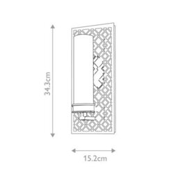 Luminosa Lighting Luminosa Ziggy Bathroom Wall Lamp, Lacquered Silver Ip44 - thumbnail 6