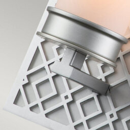 Luminosa Lighting Luminosa Ziggy Bathroom Wall Lamp, Lacquered Silver Ip44 - thumbnail 5
