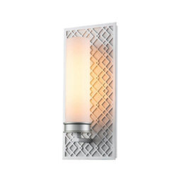 Luminosa Lighting Elstead Ziggy Bathroom Wall Lamp, Lacquered Silver Ip44
