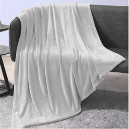 Groundlevel Extra Large Faux Mink Super Soft Throw - Silver