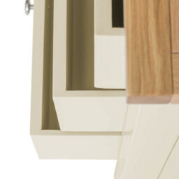 Farro Cream 6 Drawer Chest Fully Assembled - Painted With Oak Top By Roseland Furniture - thumbnail 6