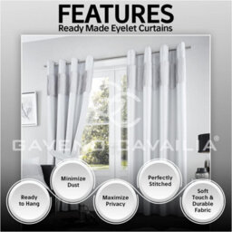 Gc Gaveno Cavailia Shiny Stripe Aura Curtains 66X72 Silver For Living Room Ring Top Window Panels With Matching Tie Backs - thumbnail 3