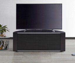 "Mda Designs Sirius 1200 Black Remote Friendly Beam Thru Glass Door Up To 55"" Lcd/plasma/led Cabinet Tv Stand" - thumbnail 6