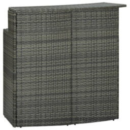 Walplus Garden Bar Table Grey 120X55X110 Cm Poly Rattan - thumbnail 1