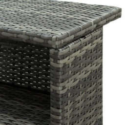 Walplus Garden Bar Table Grey 120X55X110 Cm Poly Rattan - thumbnail 7