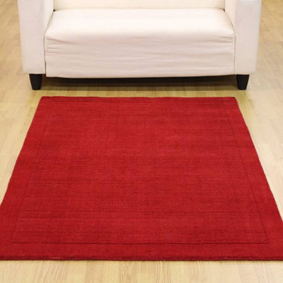 Poppy Simple And Stylish Wool Plain Handmade Modern Rug For Living Room And Bedroom-200Cm X 290Cm - image 1