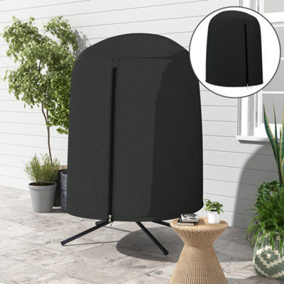 Outsunny Hanging Egg Chair Cover Garden Swing Chair Cover Waterproof, Black - image 1