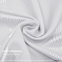 Deconovo Wave Line Foil Printed Blackout Curtains Thermal Eyelet Curtains For Living Room 55 X 54 Inch Greyish Wihte 1 Pair - thumbnail 2