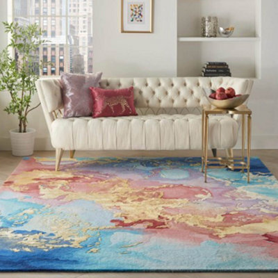 Multi Handmade Wool Handmade Luxurious Modern Optical/ (3D) Rug For Living Room And Bedroom-259Cm X 351Cm