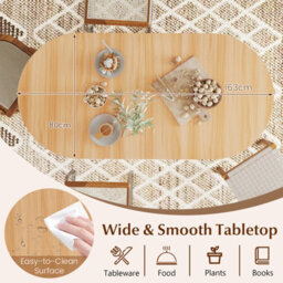 Gainoom Folding Dining Table Made Of Wood Side Table Functional Table W/ Stable & Fashionable Design - thumbnail 7