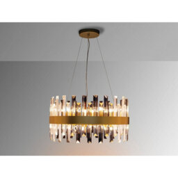 Luminosa Lighting Luminosa Grace 14 Light Pendant Ceiling Light Brushed Gold, Transparent, G9 - Uk Stock - thumbnail 3