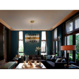 Luminosa Lighting Luminosa Grace 14 Light Pendant Ceiling Light Brushed Gold, Transparent, G9 - Uk Stock - thumbnail 2