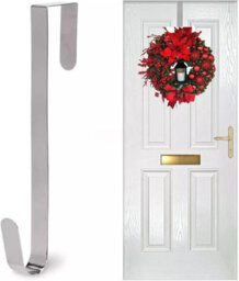 Shatchi 30Cm Metal Wreath Hanger Silver - Elegant And Sturdy For All Seasons - thumbnail 2