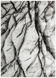 Silver Grey Abstract Funky Modern Rug Easy To Clean Living Room Bedroom And Dining Room -160Cm X 220Cm - thumbnail 1