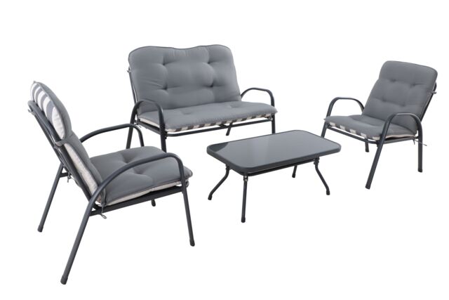 Colorado Grey Metal Seater Coffee Set by B&Q