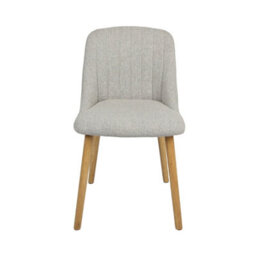 Emilia Dining Chairs In Premium Textured Linen Set Of 2 Grey - thumbnail 5