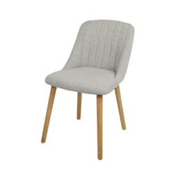 Emilia Dining Chairs In Premium Textured Linen Set Of 2 Grey - thumbnail 6
