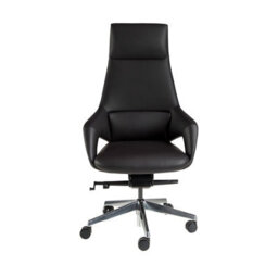Angel Cerda Black Leatherette Swivel Office Chair - thumbnail 2