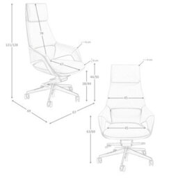 Angel Cerda Black Leatherette Swivel Office Chair - thumbnail 8