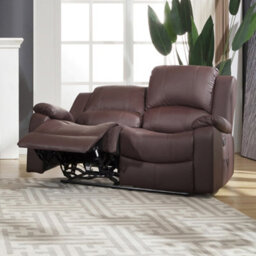 Glendale 150Cm Wide 2 Seat Brown Bonded Leather Electrically Operated 2 Seat Recliner Sofa - thumbnail 2
