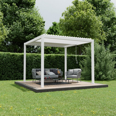 Agadon Aluminium Pergola Shading System 300 X 300 Cm White - image 1
