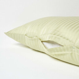 Homescapes Sage Green Egyptian Cotton Super Soft V Shaped Pillowcase 330 Tc - thumbnail 3