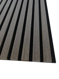 AVER-GROWTH Set Of 2 Wooden Modern Acoustic Wall Panels 120 X 60 Cm - Light Grey Oak Finish - thumbnail 4