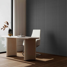 AVER-GROWTH Set Of 2 Wooden Modern Acoustic Wall Panels 120 X 60 Cm - Light Grey Oak Finish - thumbnail 2