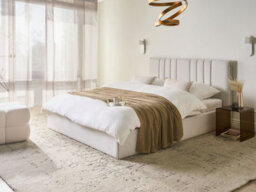 Beliani Ottoman Bed Fabric Tarascon 160 X 200 Cm (Eu King Size) Light Beige - thumbnail 2