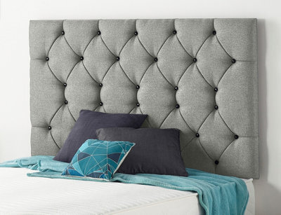 Somnior Beds Somnior  3Ft Premier Single 32 Inches Tweed Grey Headboard With Wooden Struts