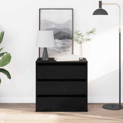 Walplus Chest Of Drawers Black Oak 60 X 41 X 58 Cm Engineered Wood - image 1