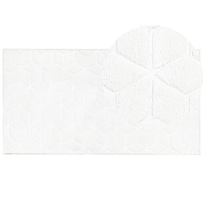 Beliani Faux Fur Rug Thatta White 80 X 150 Cm - image 1