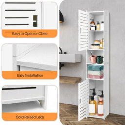 Type 1: 20X20X116Cm Narrow Tall Freestanding Bathroom Storage Cabinet - thumbnail 3