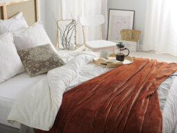 Beliani Blanket Saitler 200 X 220 Cm Golden Brown - thumbnail 2