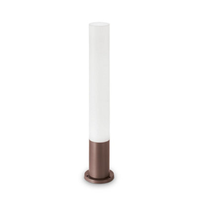 Ideal Lux Edo Outdoor Bollard Lamp 1 Light Coffee Ip44