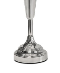 Lighting Supermarket Kwartz Modern Faceted Glass Crystal Chrome Table Lamp With Ivory Linen Shade - thumbnail 4