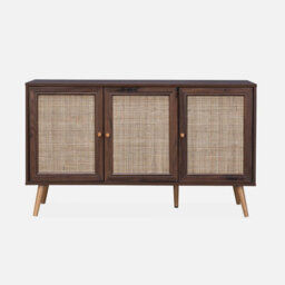 Sweeek - 120Cm Sideboard Cabinet With Wooden Effect Dark Wood Colour 120X39X70 Cm - Boheme - thumbnail 2