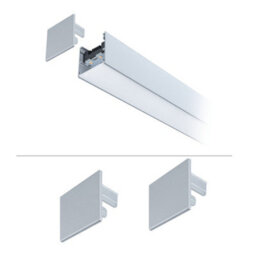 Paulmann Linion Accessories End Cap Set Of 2 Chrome Matt Plastic 98625 - thumbnail 2