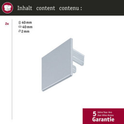 Paulmann Linion Accessories End Cap Set Of 2 Chrome Matt Plastic 98625 - thumbnail 4