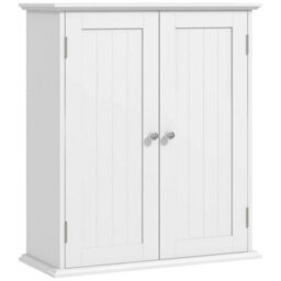 3Tier Bathroom Cabinet, Wall Mounted Medicine Cabinet, White - thumbnail 1