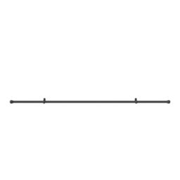 Matt Dark Grey Non Extendable Ball Single Curtain Pole Set, (L)2M (Dia)28mm - thumbnail 2