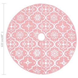 Walplus Luxury Christmas Tree Skirt With Sock Pink 122 Cm Fabric - thumbnail 8