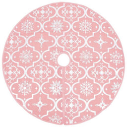 Walplus Luxury Christmas Tree Skirt With Sock Pink 122 Cm Fabric - thumbnail 3